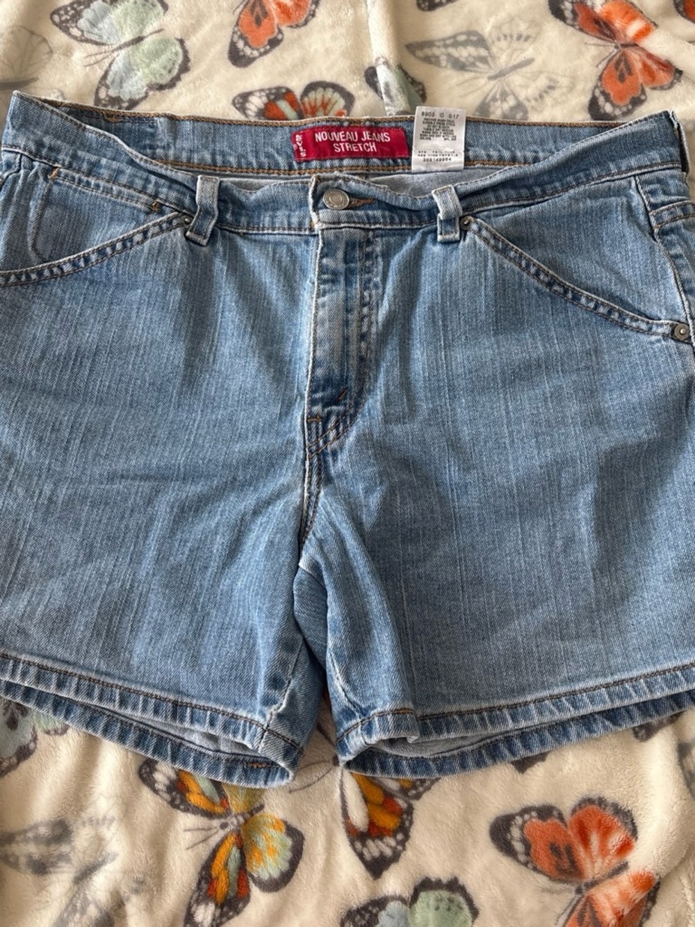 Levi's Light Blue Stretch Denim Shorts